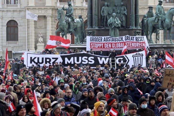 Citizens Move Against Virus Restrictions in Austria, Switzerland