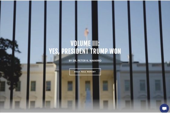 Volume Three of Navarro Report: “Yes, President Trump Won: The Case, Evidence & Statistical Receipts”