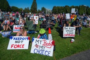 Washingtonians FINALLY Stand Up! Hundreds Protest Masks, Vaccine Mandates; Rally to Recall Governor Inslee at State Capitol