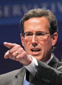 GOP Presidential Candidate Rick Santorum